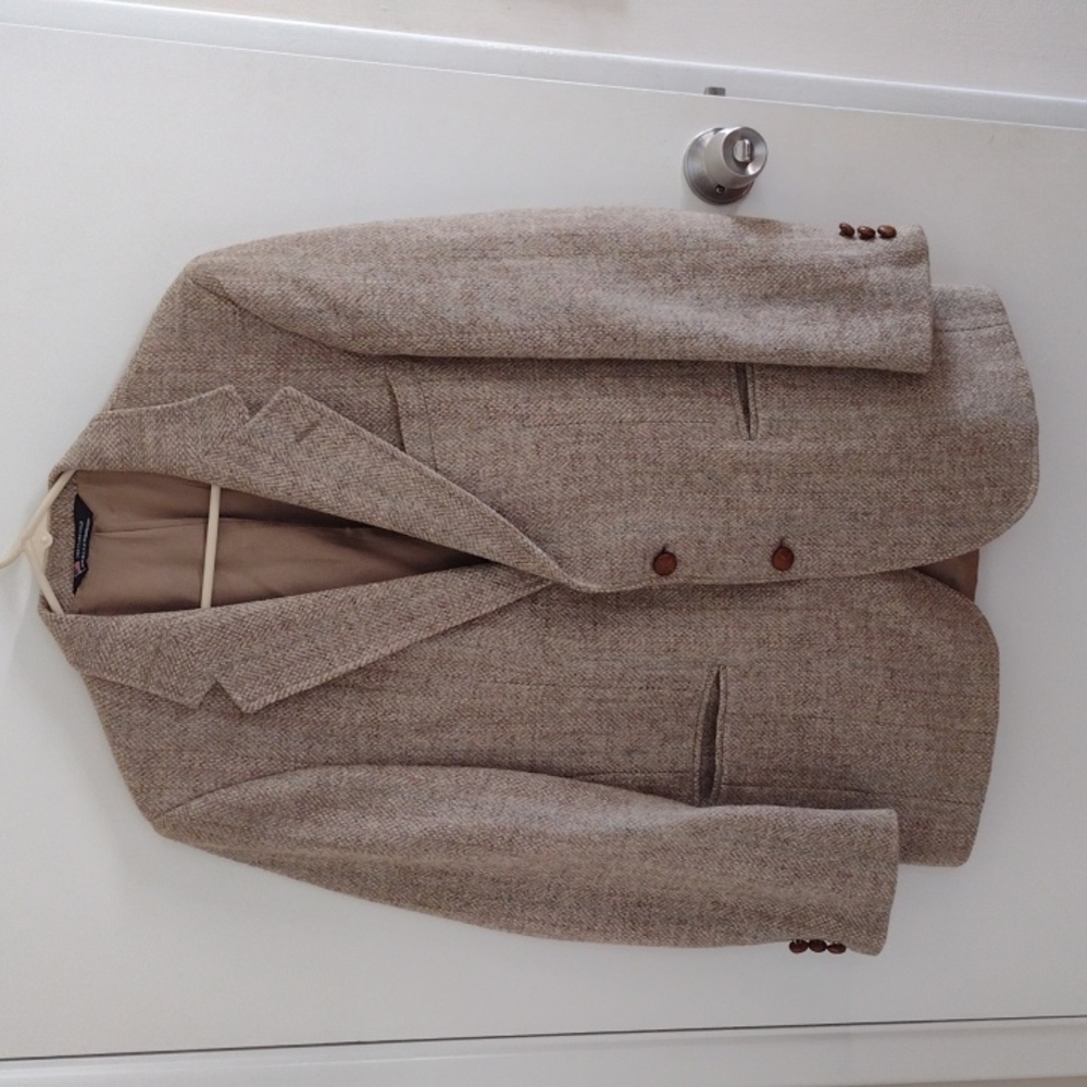 Vintage John Alexander Harris Tweed Woven Sports Coat Scottish Wool